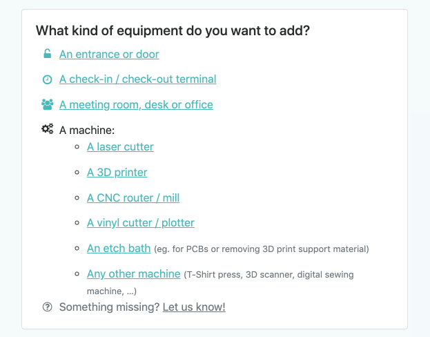 The old, predefined equipment types.